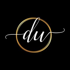 Simple stylish Initial Letter DU Logo designs Symbol