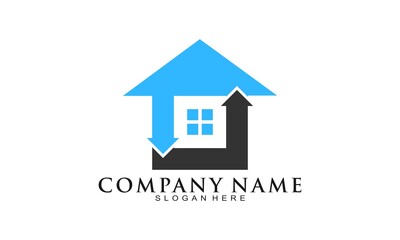 Fototapeta premium House recycle symbol logo