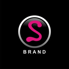 S initial logo design in circle concept for brand