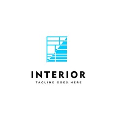 simple abstract interior logo icon vector template
