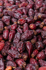 Dry rosehip berries.