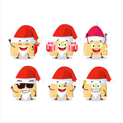 Santa Claus emoticons with apple sandwich cartoon character
