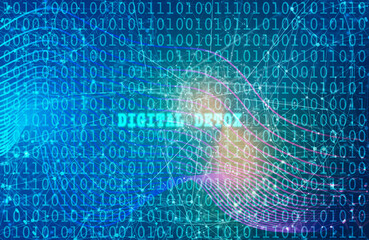 Obraz premium Digital detox concept illustration. Addiction of devices