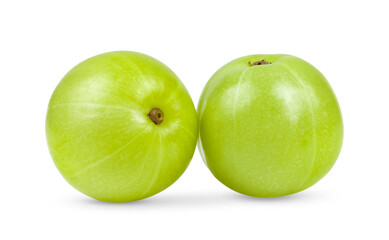 Indian gooseberries on white