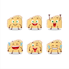 Cartoon character of apple sandwich with smile expression