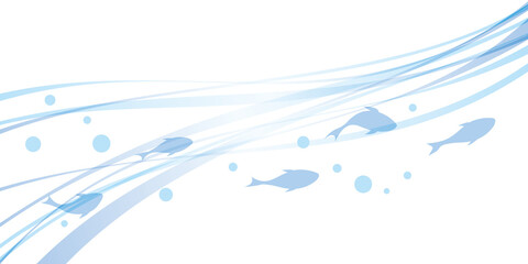 魚の影と水流のイメージ