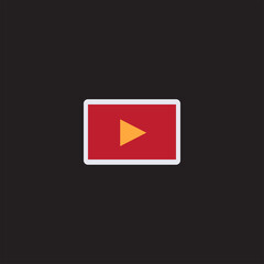 play button social media tube, logo icon for web programmers. digital marketing advertising media