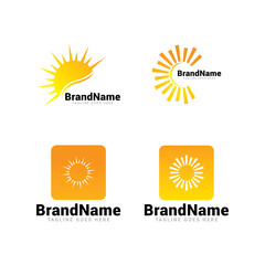 sun logo icon vector template.