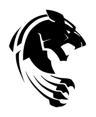 Black Panther Badge or Emblem Symbol