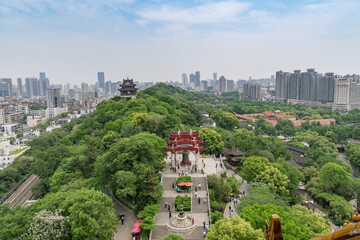Fototapeta na wymiar Ancient Yellow Crane Tower in Wuhan, Hubei, China.