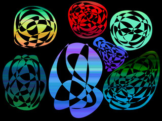 set of easter eggs vector