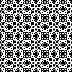 Geometric vector pattern with Black and white colors. Seamless abstract ornament for wallpapers and backgrounds.