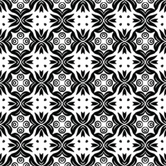 Geometric vector pattern with Black and white colors. Seamless abstract ornament for wallpapers and backgrounds.
