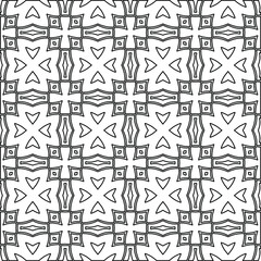 Geometric vector pattern with Black and white colors. Seamless abstract ornament for wallpapers and backgrounds.