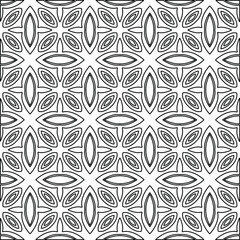 Geometric vector pattern with Black and white colors. Seamless abstract ornament for wallpapers and backgrounds.