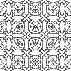 Geometric vector pattern with Black and white colors. Seamless abstract ornament for wallpapers and backgrounds.