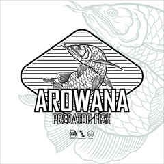 AROWANA PREDATOR FISH ILUUSTRATION