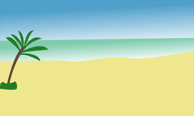 Tropical beach poster. Vector illustration. for summer backgroun designs, holiday days