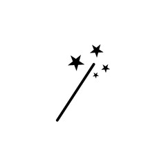 Magic wand sign. Stick and star sign eps ten