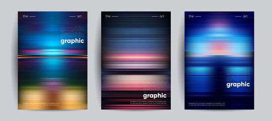 Abstract covers with Motion gradient. Blurred colors vector background.