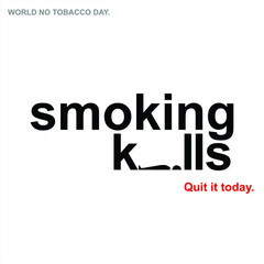 Conceptual Creative for World No Tobacco Day |Smoking Kills. Quit It Today | Illustration
