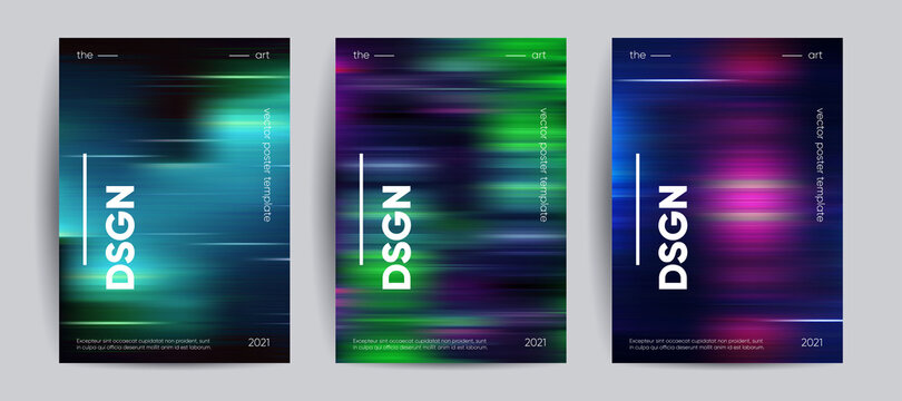 Abstract covers with Motion gradient. Blurred colors vector background.