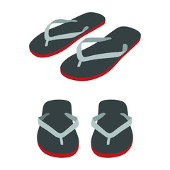 Flip flops isolated on a white background