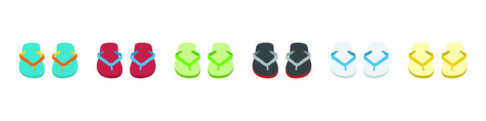 Flip flops isolated on a white background