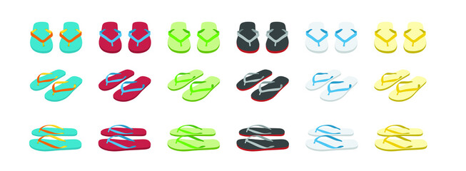 Flip flops isolated on a white background