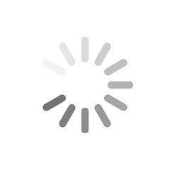 Dark Refresh Icon on White Background. Loading Process Sign. Vector illustration