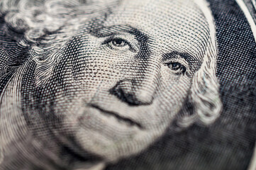 Porträt auf der 1 US Dollar Banknote