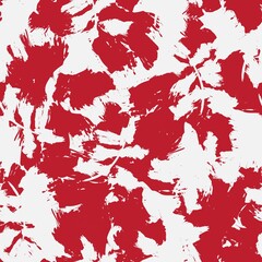 Red Floral Brush strokes Seamless Pattern Background
