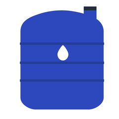 plastic water tank icon on white background. water tank sign. flat style.