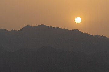 Sunrise over the Edom Mountains