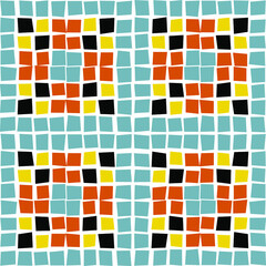 Fototapeta premium Abstract generative art design of color pattern vector tile for creative design