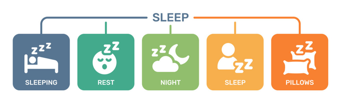 Sleeping Time Icon Vector Illustration.