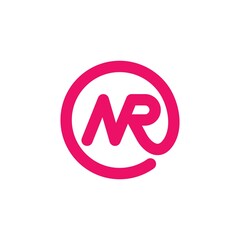 NR letter  icon vector illustration design template