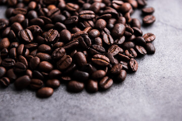 Texture of coffee beans. Coffee bean