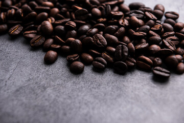 Texture of coffee beans. Coffee bean