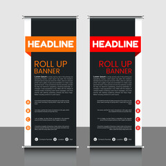 roll up banner, brochure, flyer, banner design, industrial, company, template, vector, abstract, line pattern background, modern x-banner, pull-up banner,  rectangle size banner.