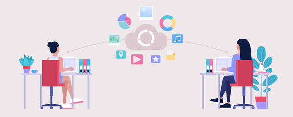 People exchange information