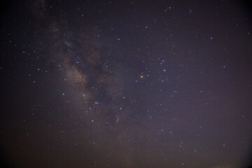 The center of the milky way galaxy with an DSLR Camera, Long exposure photograph.