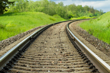 View to curve railroad.