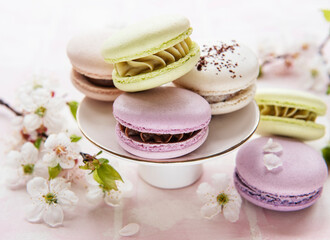Сolorful french macaroons