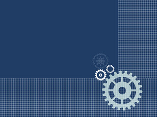 Abstract techno gear background with geometric colorful gear wheels. Space for gear text. Vector gears modern mechanism industrial concept. Technology gears background. Gears Vector illustration 