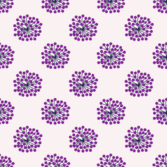 Purple flower pattern picture  Pink background