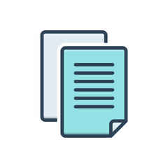 Color illustration icon for copywriting