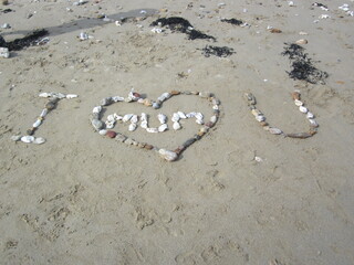 heart on sand