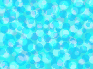 ブルーのふんわり水玉
