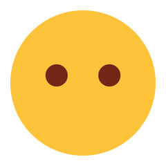 Flat color style emoji eye.